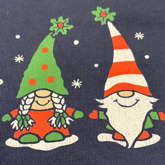 Life Is Good Blue Long Sleeve Tee Holiday Chillin' with My Gnomies - Picture 6 of 9